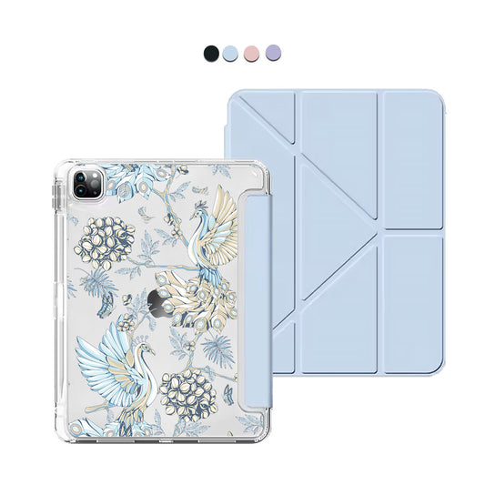 iPad / Android Tab Y-Fold Flip Cover - Peacock 5.0