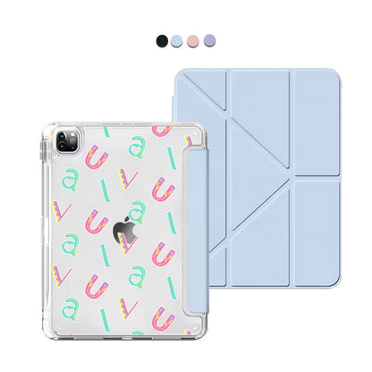 iPad / Android Tab Y-Fold Flip Cover - Playful monogram 6.0