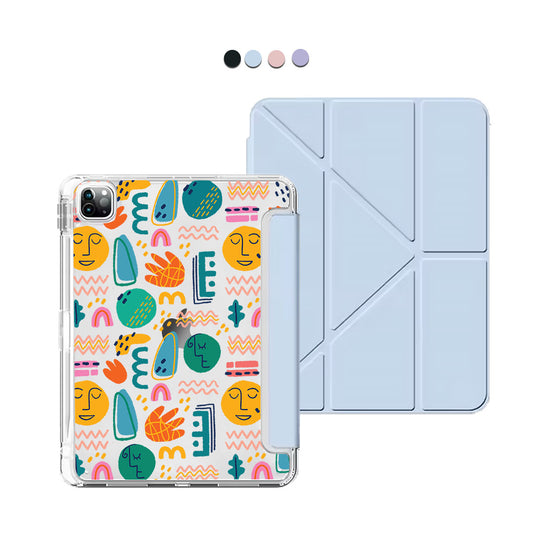 iPad / Android Tab Y-Fold Flip Cover - Silent Art