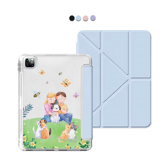 iPad / Android Tab Y-Fold Flip Cover - Adorable Animals