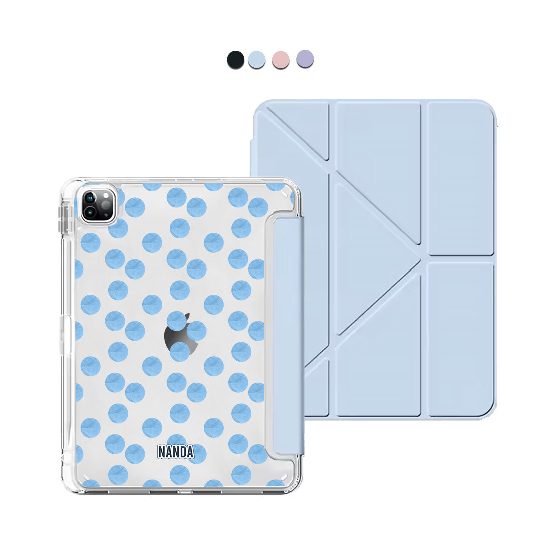 iPad / Android Tab Y-Fold Flip Cover - Ocean dots