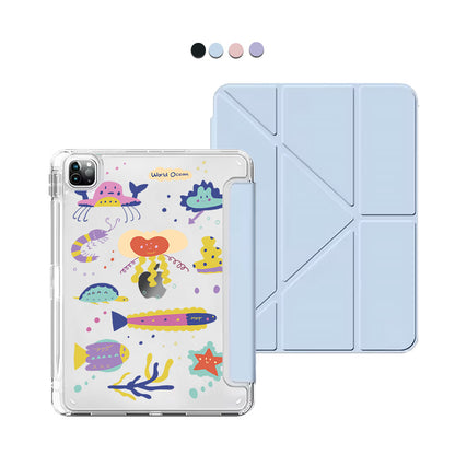 iPad / Android Tab Y-Fold Flip Cover - Ocean World