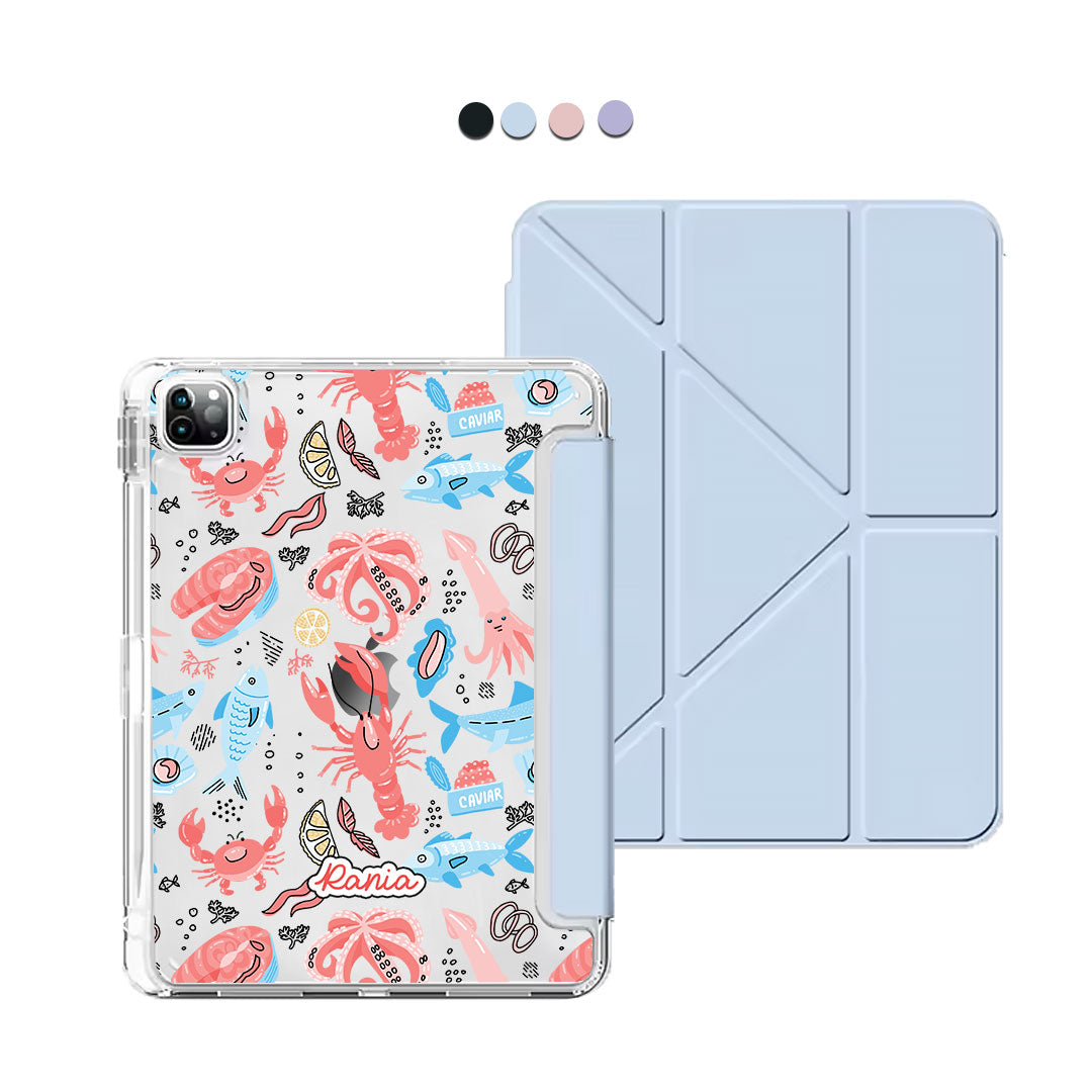 iPad / Android Tab Y-Fold Flip Cover - Seafood 2.0