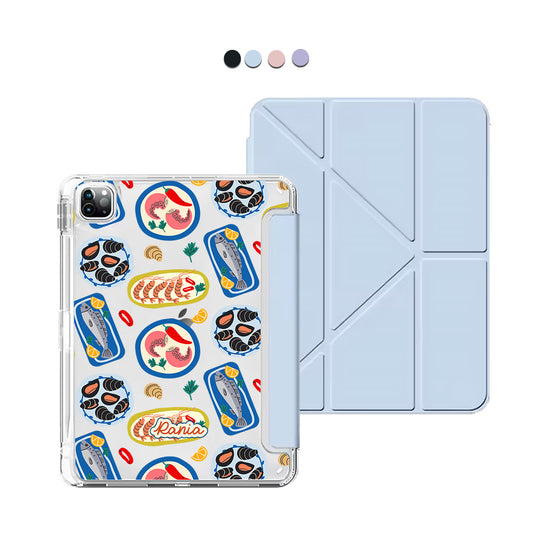 iPad / Android Tab Y-Fold Flip Cover - Seafood 1.0