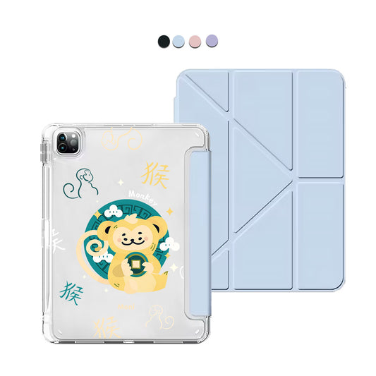 iPad / Android Tab Y-Fold Flip Cover - Monkey (Chinese Zodiac / Shio)