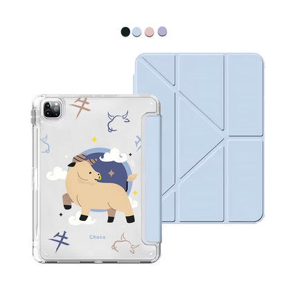 iPad / Android Tab Y-Fold Flip Cover - Ox (Chinese Zodiac / Shio)