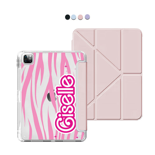 iPad / Android Tab Y-Fold Flip Cover - Barbie Zebra Pattern