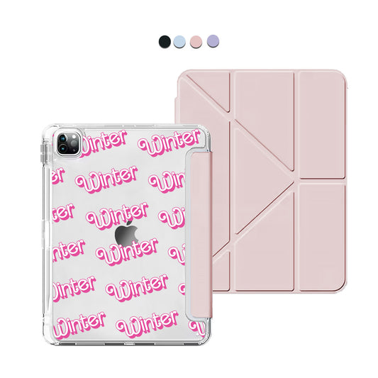 iPad / Android Tab Y-Fold Flip Cover - Barbie Monogram