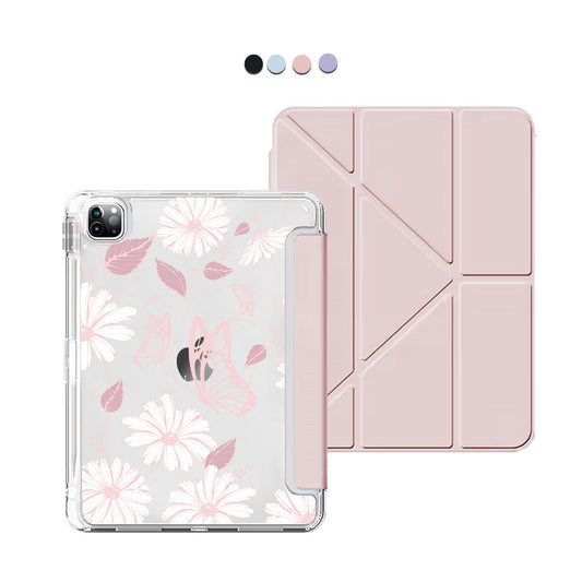 iPad / Android Tab Y-Fold Flip Cover - Butterfly & Daisy
