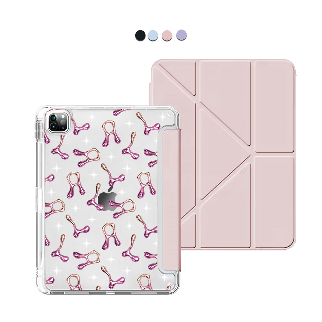 iPad / Android Tab Y-Fold Flip Cover - Chrome monogram 3.0