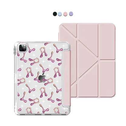 iPad / Android Tab Y-Fold Flip Cover - Chrome monogram 3.0