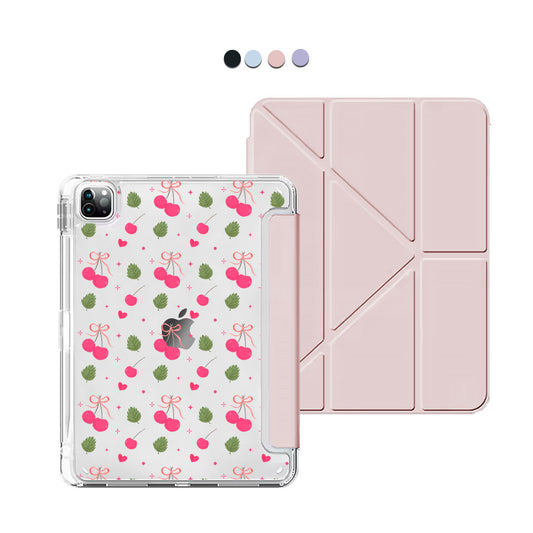 iPad / Android Tab Y-Fold Flip Cover - Coquette Cherry