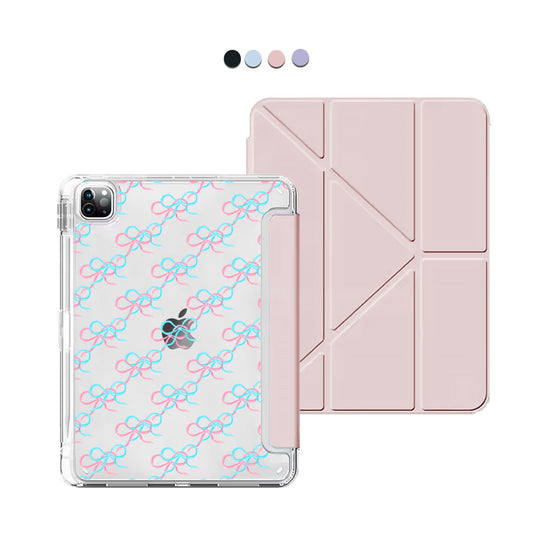 iPad / Android Tab Y-Fold Flip Cover - Coquette Overlap Bow