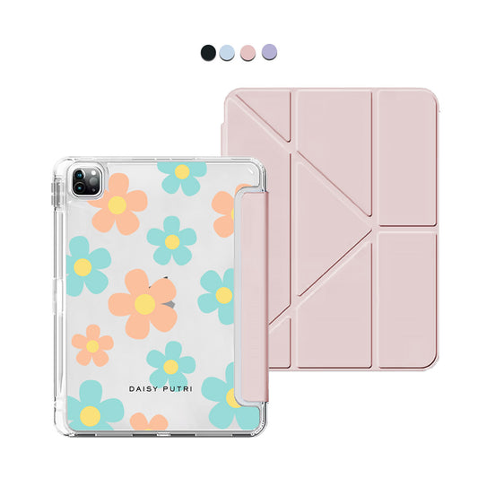 iPad / Android Tab Y-Fold Flip Cover - Daisy Daze
