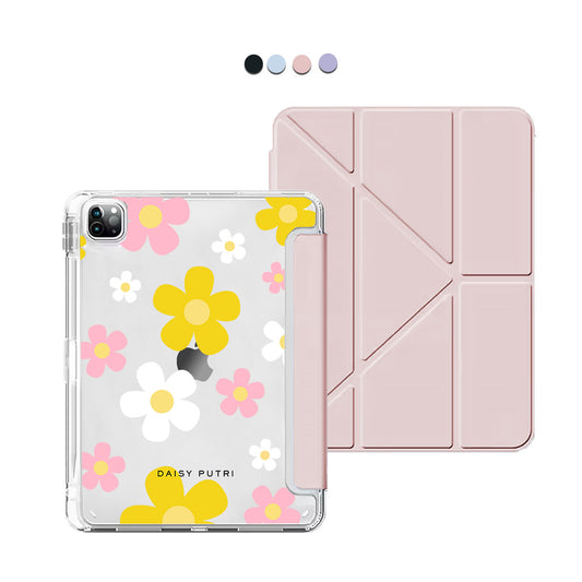 iPad / Android Tab Y-Fold Flip Cover - Daisy Fresh