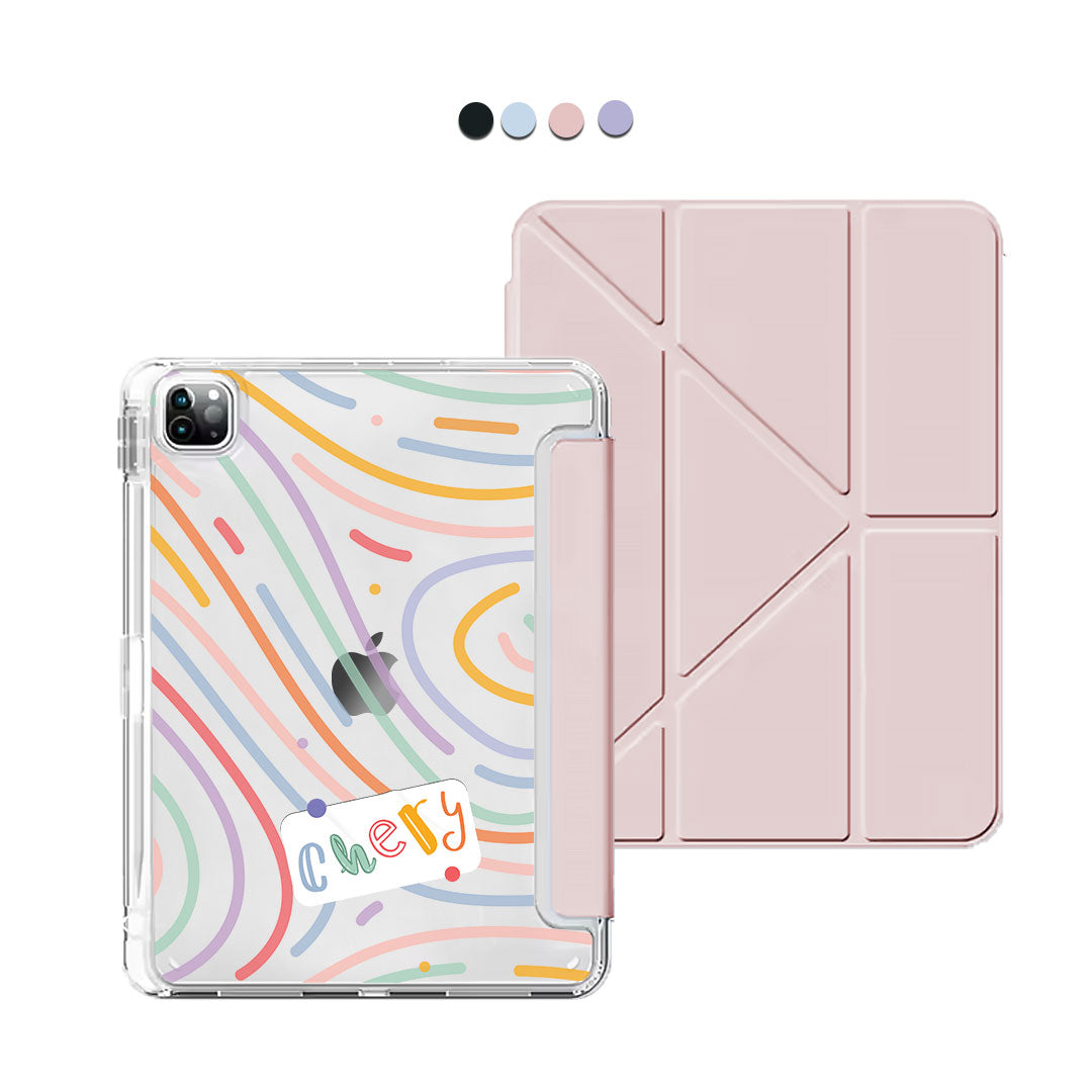iPad / Android Tab Y-Fold Flip Cover - Doodle Monogram 2.0