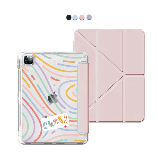 iPad / Android Tab Y-Fold Flip Cover - Doodle Monogram 2.0