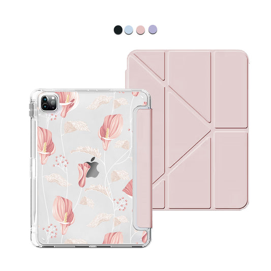iPad / Android Tab Y-Fold Flip Cover - Easter Lily