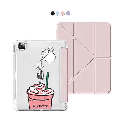 iPad / Android Tab Y-Fold Flip Cover - Raspberry Frappe