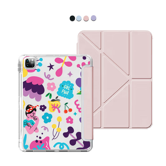 iPad / Android Tab Y-Fold Flip Cover - Girl Power