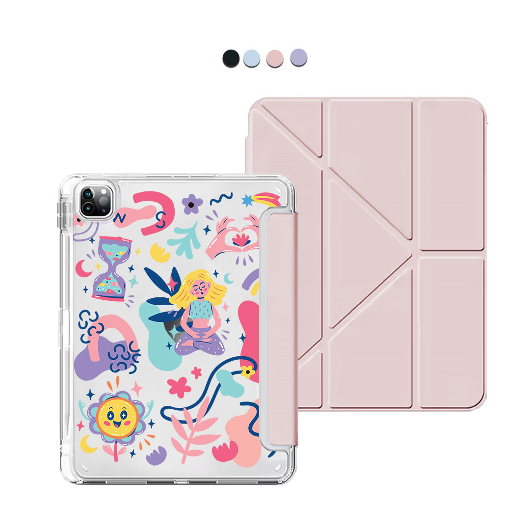 iPad / Android Tab Y-Fold Flip Cover - Heather