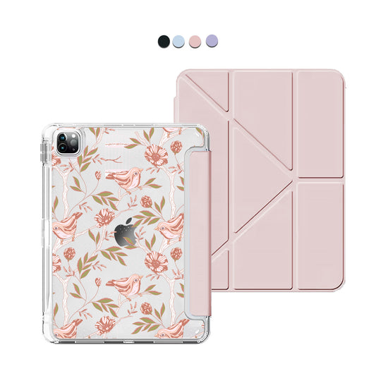 iPad / Android Tab Y-Fold Flip Cover - Lovebird 14.0