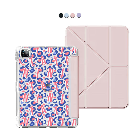 iPad / Android Tab Y-Fold Flip Cover - CUSTOM MONOGRAM 3.0 Leopard 1.0