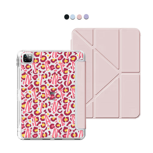 iPad / Android Tab Y-Fold Flip Cover - CUSTOM MONOGRAM 3.0 Leopard 3.0