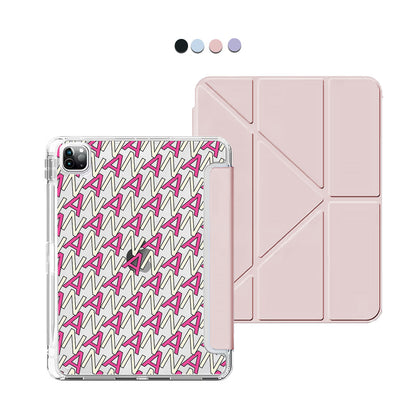 iPad / Android Tab Y-Fold Flip Cover - CUSTOM MONOGRAM 3.0 Initial 6.0