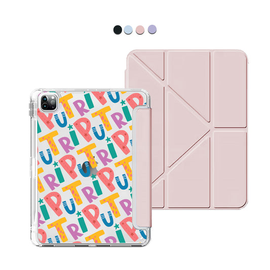 iPad / Android Tab Y-Fold Flip Cover - Playful monogram 4.0