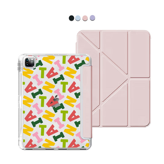 iPad / Android Tab Y-Fold Flip Cover - CUSTOM MONOGRAM 3.0 Scattered 3.0