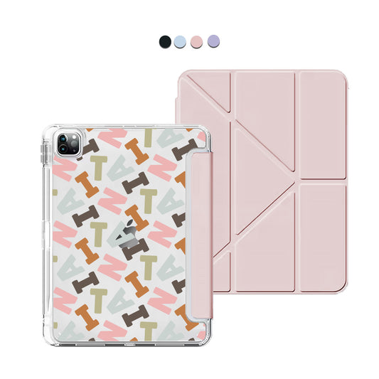 iPad / Android Tab Y-Fold Flip Cover - CUSTOM MONOGRAM 3.0 Scattered 4.0