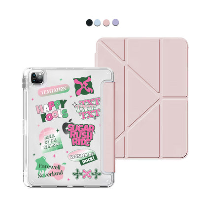 iPad / Android Tab Y-Fold Flip Cover - TXT Temptation