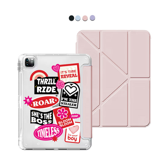iPad / Android Tab Y-Fold Flip Cover - The Boyz Song Sticker Pack
