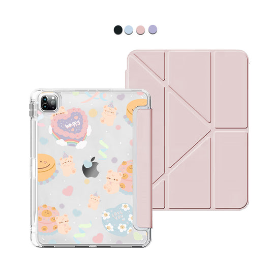 iPad / Android Tab Y-Fold Flip Cover - Cake Party