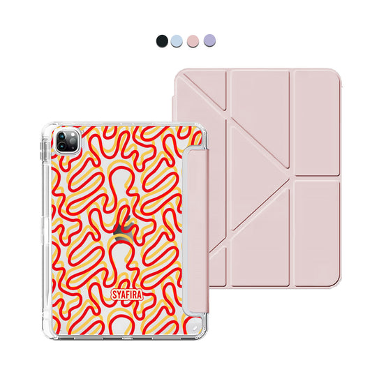 iPad / Android Tab Y-Fold Flip Cover - Crossed lines 1.0