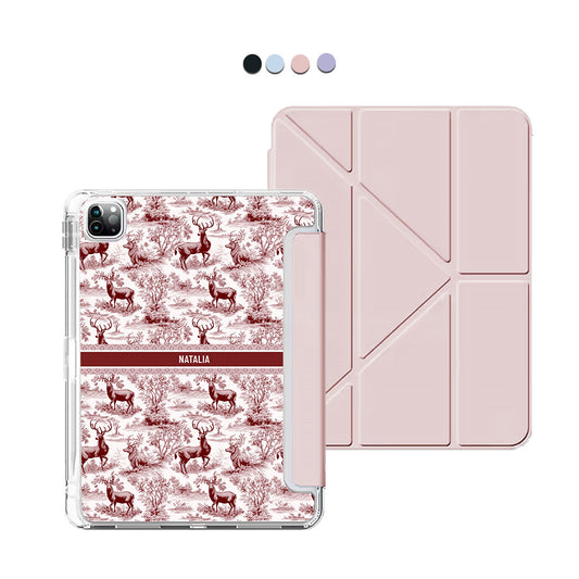 iPad / Android Tab Y-Fold Flip Cover - Toile du Juoy Deer
