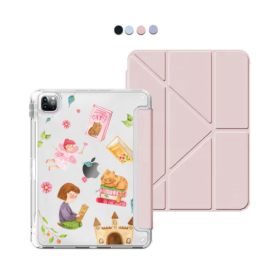 iPad / Android Tab Y-Fold Flip Cover - Fairy Cat
