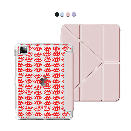 iPad / Android Tab Y-Fold Flip Cover - Red eye