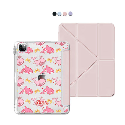 iPad / Android Tab Y-Fold Flip Cover - Whales bow