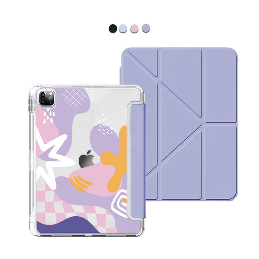 iPad / Android Tab Y-Fold Flip Cover - Abstract Flower 4.0