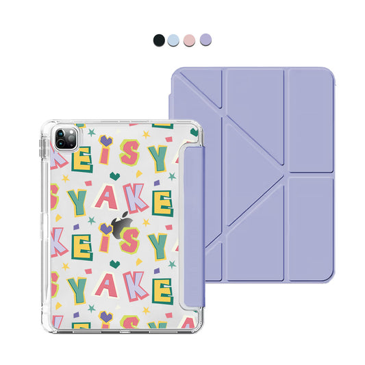iPad / Android Tab Y-Fold Flip Cover - Adorable monogram 4.0