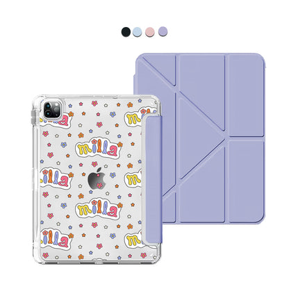 iPad / Android Tab Y-Fold Flip Cover - Adorable monogram 5.0