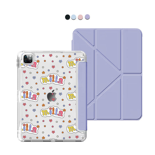 iPad / Android Tab Y-Fold Flip Cover - Adorable monogram 5.0