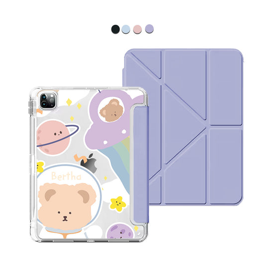 iPad / Android Tab Y-Fold Flip Cover - Astro Bear