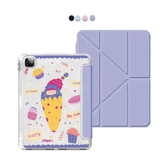 iPad / Android Tab Y-Fold Flip Cover - Candy Doodle