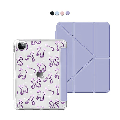 iPad / Android Tab Y-Fold Flip Cover - Chrome monogram 4.0