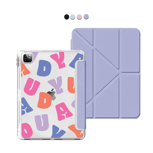 iPad / Android Tab Y-Fold Flip Cover - Chubby Monogram