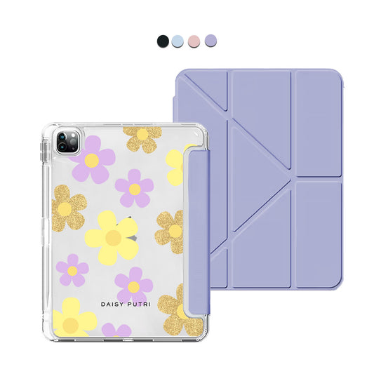 iPad / Android Tab Y-Fold Flip Cover - Daisy Twinkle