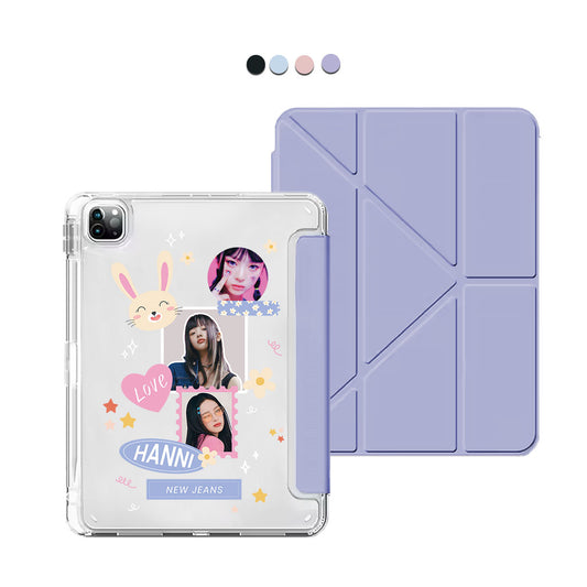 iPad / Android Tab Y-Fold Flip Cover - Face Grid Frame